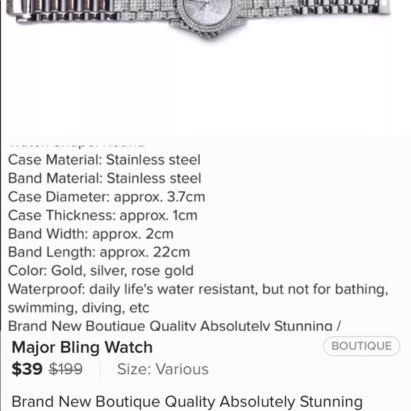 Silver is now in stock 🌟 The Ultimate Bling Watch - Picture 6 of 7
